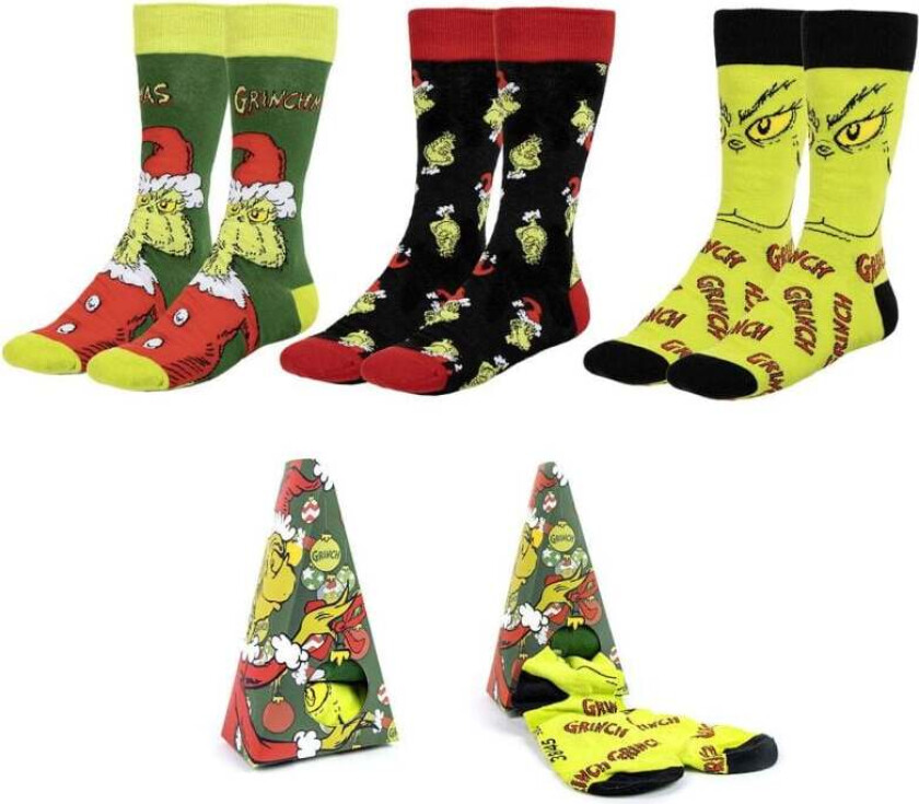 Grinch pack 3 adult socks