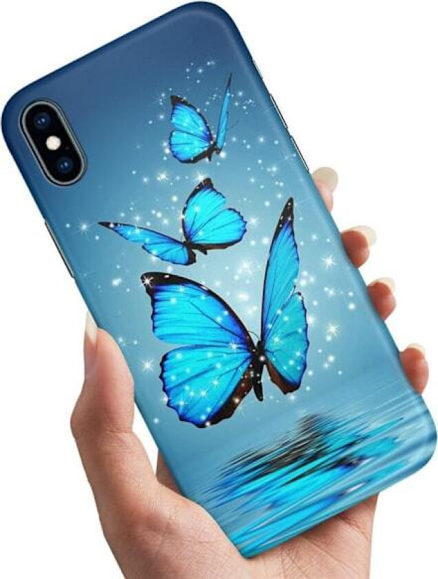 iPhone X/XS - Deksel/Mobildeksel Glitrende Sommerfugler
