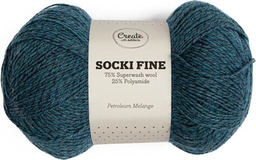 Socki Fine 100 g Petroleum Melange A030 Adlibris