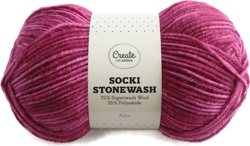 Socki Stonewash 100 g Ruby B124 Adlibris