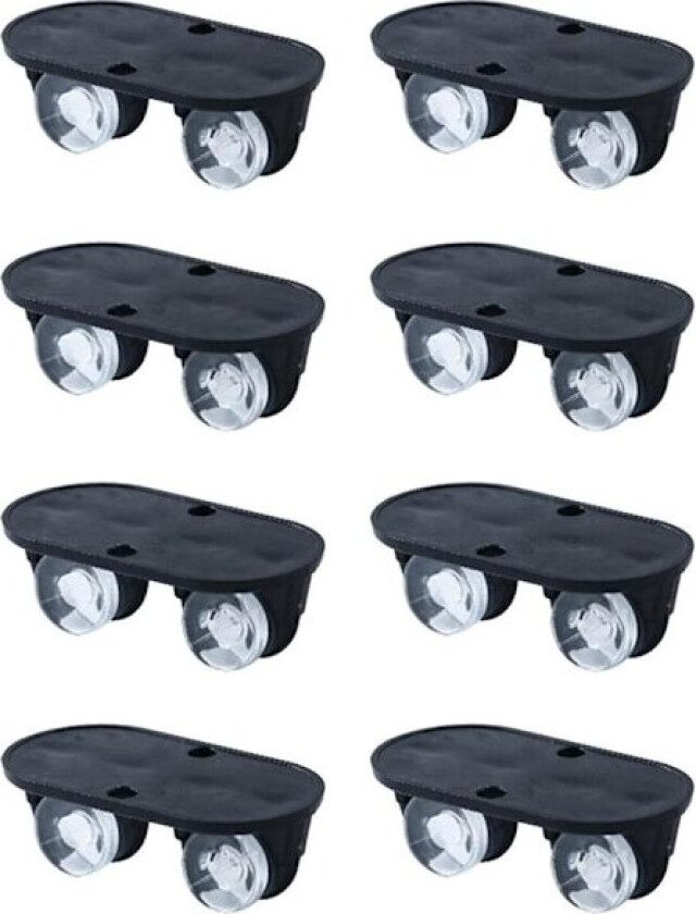 8-Pak - Selvheftende Hjul / Møbelhjul – Mini