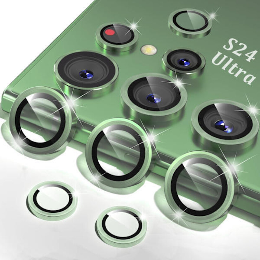 Grønt Samsung S24 Ultra kameralinsedeksel