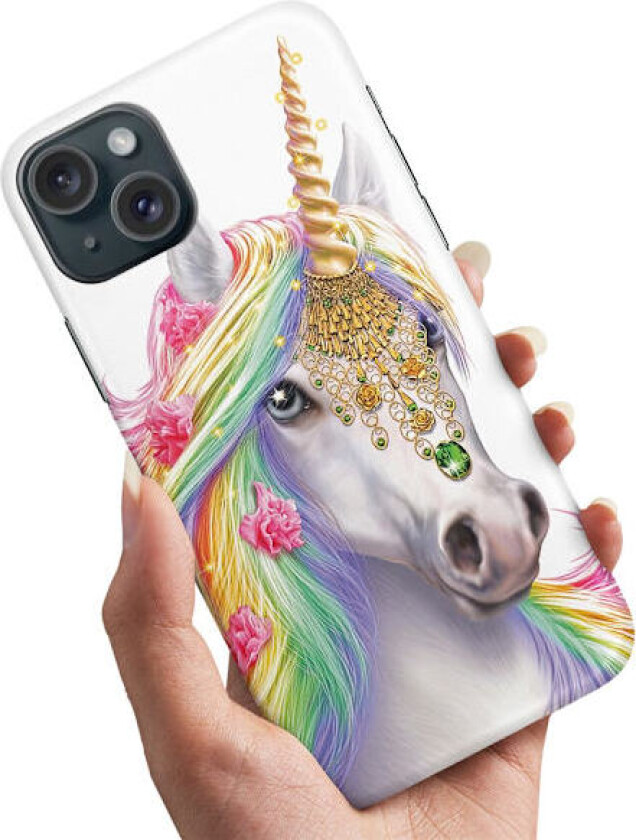 iPhone 15 - Deksel/Mobildeksel Unicorn/Enhjørning