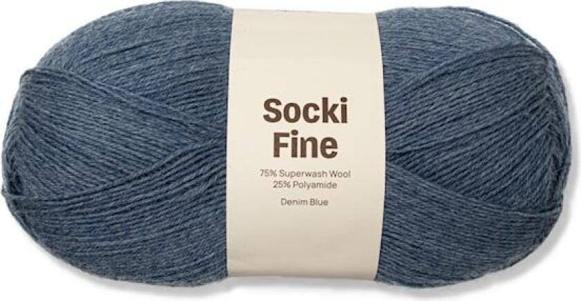 Socki Fine 100 g Denim Blue A029 Adlibris