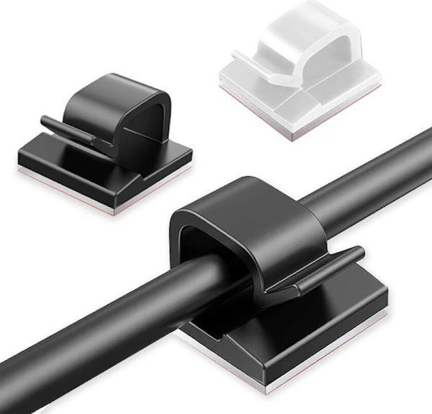 50-Pak Selvheftende Kabelholdere – Kabelklips