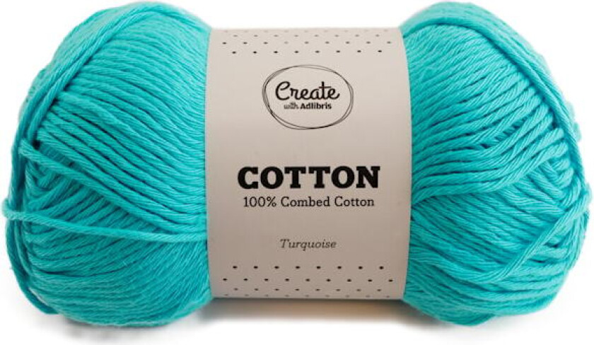 Bomull 8/9 Garn 100 g Turquoise A092 Adlibris