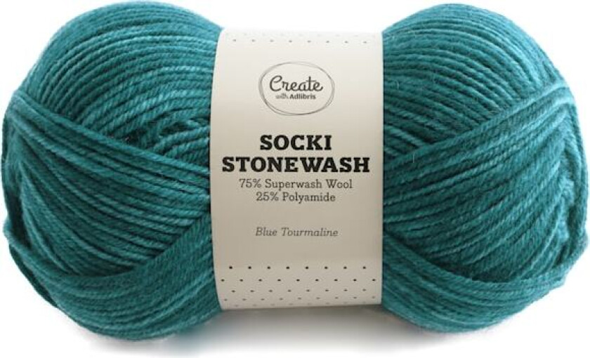 Socki Stonewash 100 g Blue Tourmaline B125 Adlibris