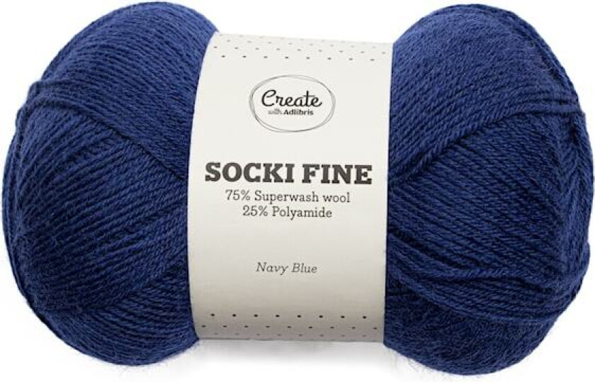 Socki Fine 100 g Navy Blue A032 Adlibris