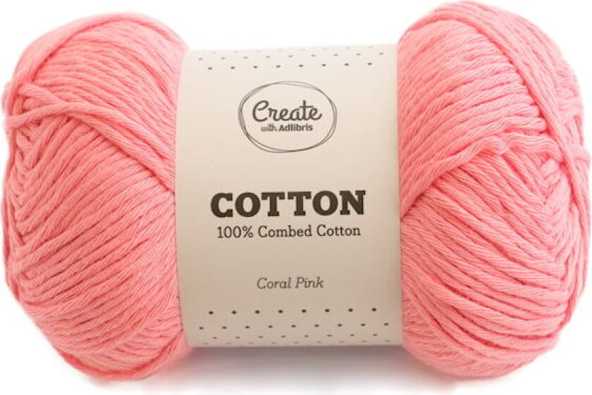Bomull 8/9 Garn 100 g Coral Pink A086 Adlibris