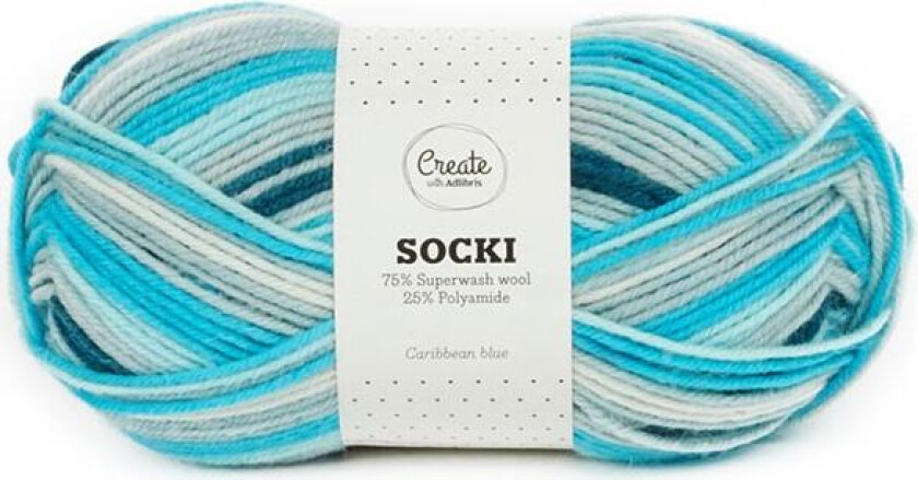 Socki Garn Ullmix 100 g Caribbean Blue B022 Adlibris