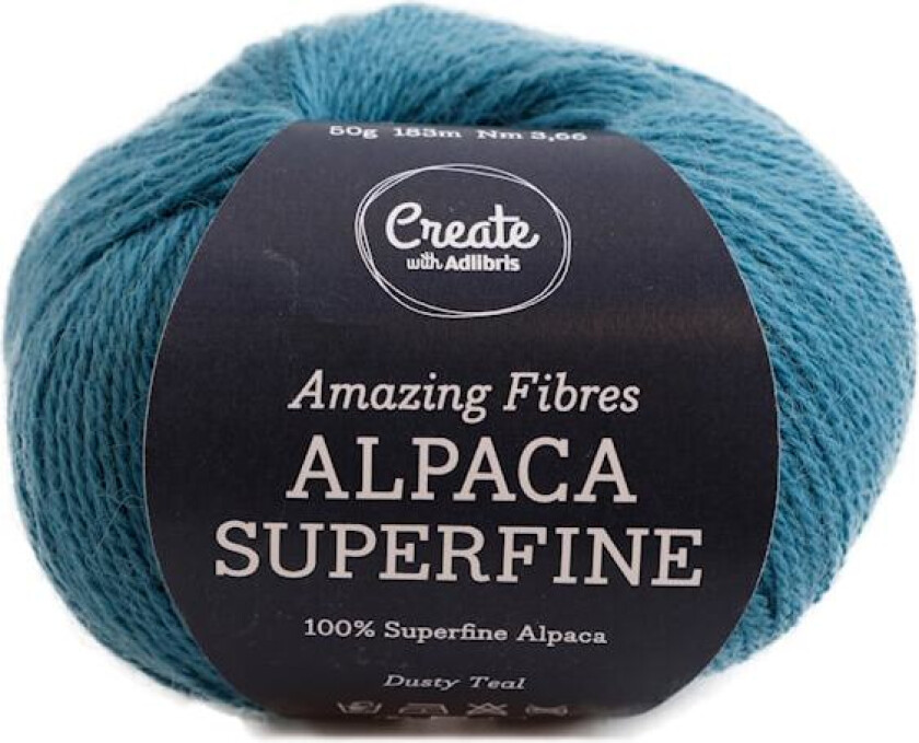 Alpaca Superfine 50 g Dusty teal A217 Adlibris