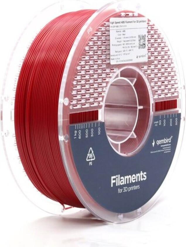 High Speed ABS-filament - Rød - 1.75mm diameter