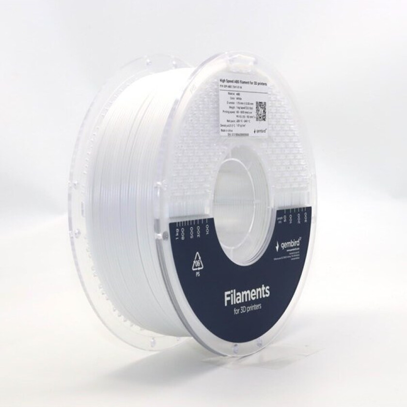 High Speed ABS-filament - Hvit - 1.75mm diameter
