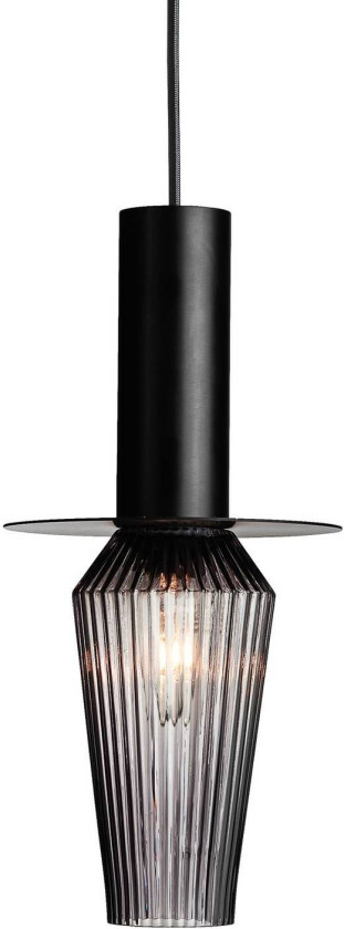 Harakiri pendellampe, svart/røykgrått