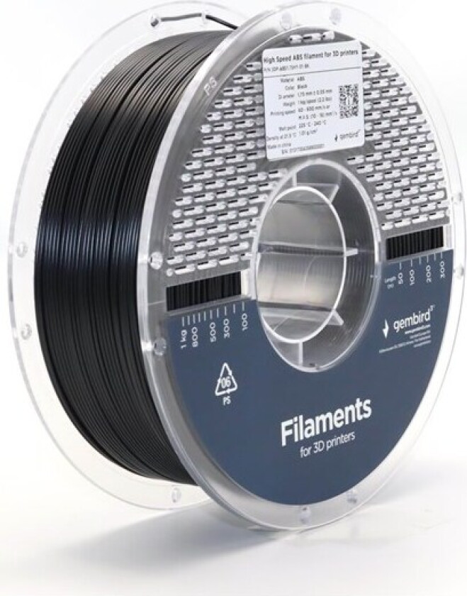 High Speed ABS filament black 1.75 mm 1 kg