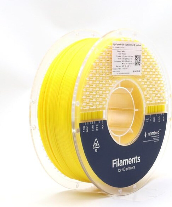 High Speed ABS filament yellow 1.75 mm 1 kg