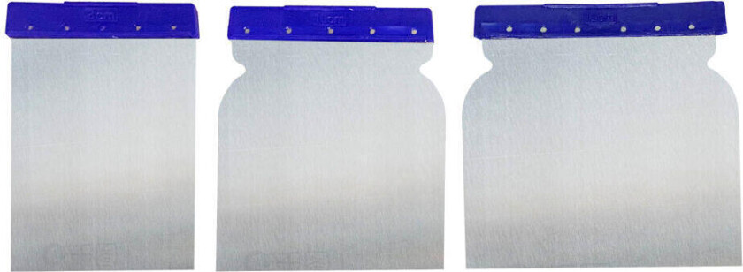 Bilde av Smart 365* Japansparkel sett Sparkelsett i tre deler, 8,10 og 12 cm. Rustfritt stål med plasthåndtak. Til sparkling av mindre flater.