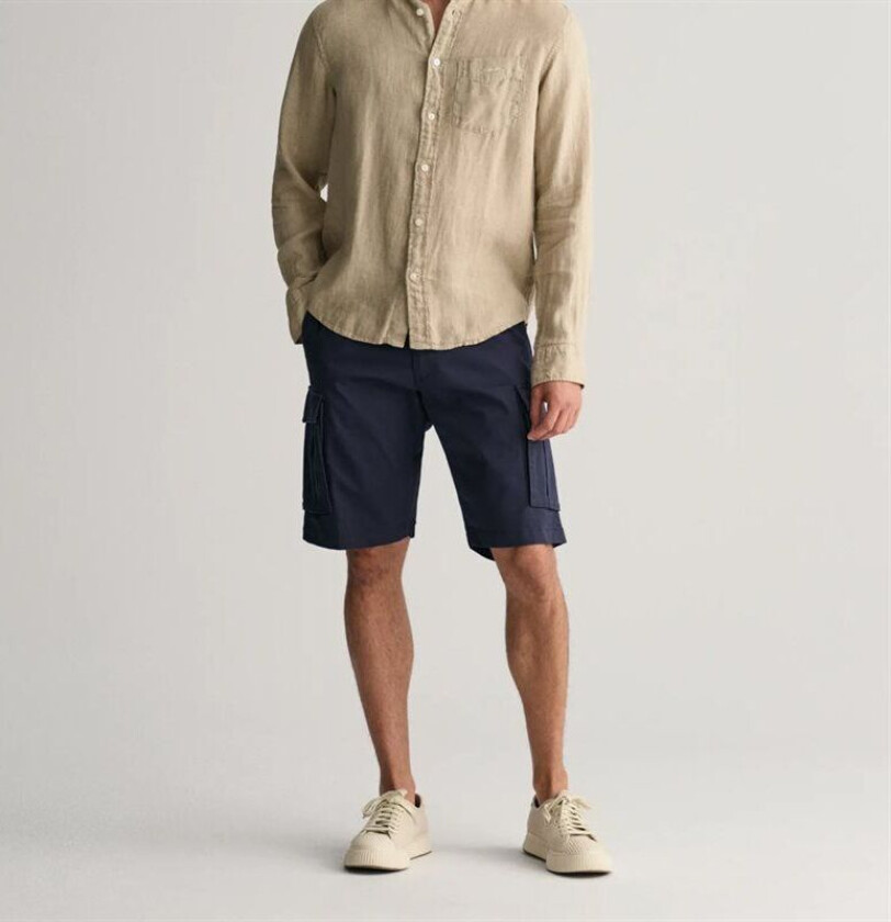 Gant Relaxed Twill Cargo Shorts - Navy Blå 34