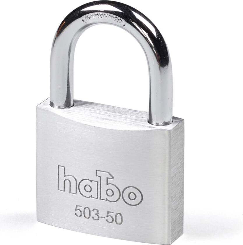 Habo Hengelås 503-50 Aluminium Hengelås 503-50. Dobbelboltet bøyle Ø8 mm.