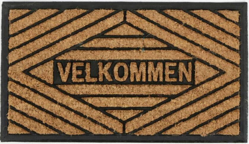 Velkommen dørmatte Dørmatte i kokos med trykt motiv.
