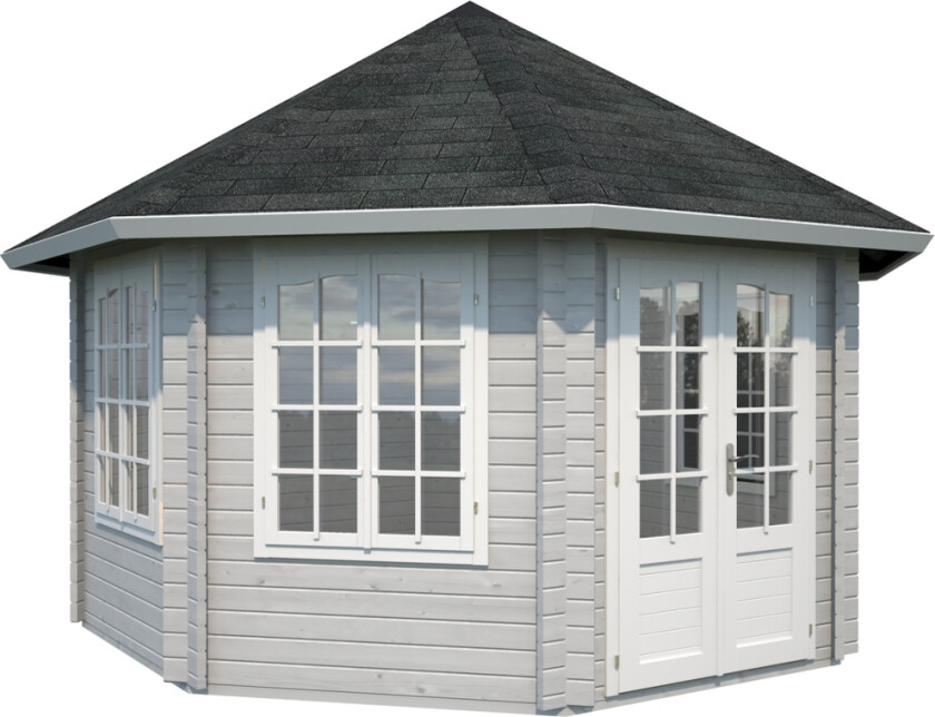 Palmako Hanna lysthus 14,1 m² Romantisk og idyllisk lysthus som skaper atmosfære i hagen.
Det perfekte samlingspunkt med familie og venner.