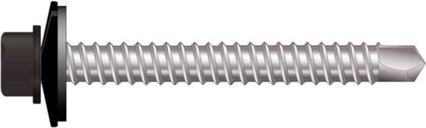 FARMERSKRUE SORT 4,8-35MM A250 Farmerskuer til takplater i normalt uteklima