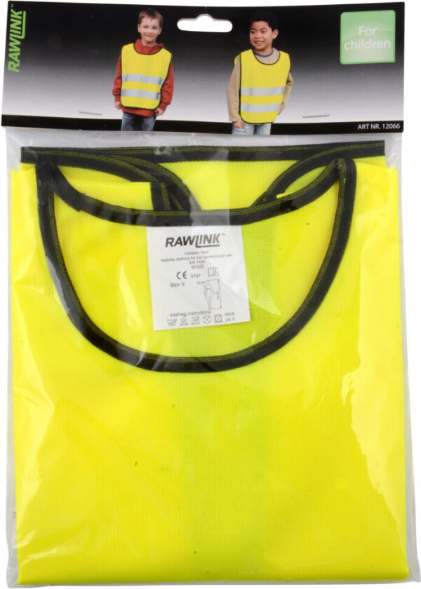 Bilde av Rawlink refleksvest barn Sikkerhetsvest i 100% polyester til barn fra 5-10 år.