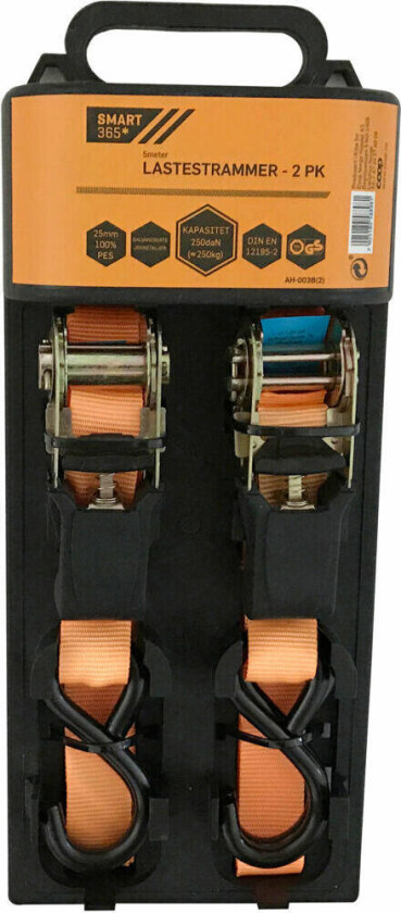 Smart 365* lastestropper med jekketalje 2pk Lastestropper med jekketalje kapasitet opp til 250kg.