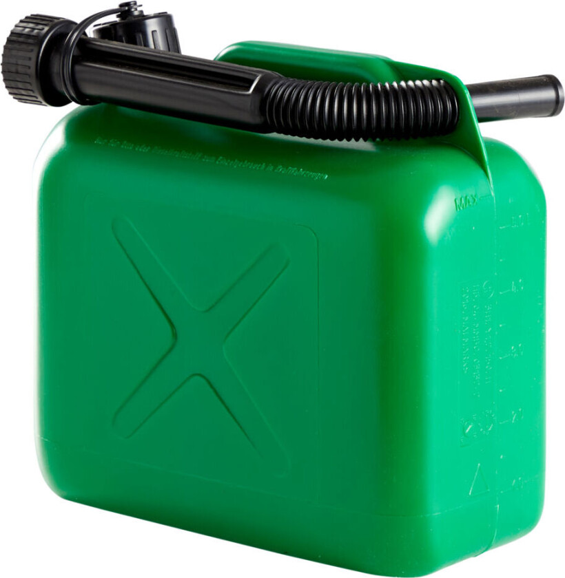 Bilde av Rawlink bensinkanne 5 liter 5 liters bensinkanne i kraftig plast med fleksibel helletut.