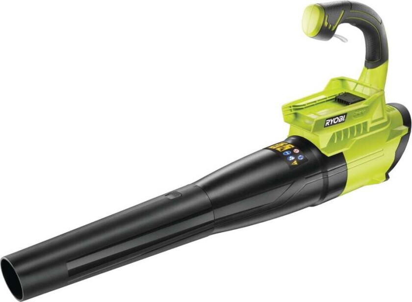 Ryobi RBL36JB løvblåser 36V batteridrevet løvblåser med en blåseffekt opptil 160 km/t og en lufthastighet på 7,8 m³/min. Leveres uten batteri og lader.