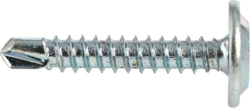 Bilde av Monteringsskrue borspiss 4,2x25 à 250 stk. Elektrolytisk forsinket monteringsskrue med borspiss og philips spor, PH2. Selvfgjengende skrue for montering av stål mot stål.
