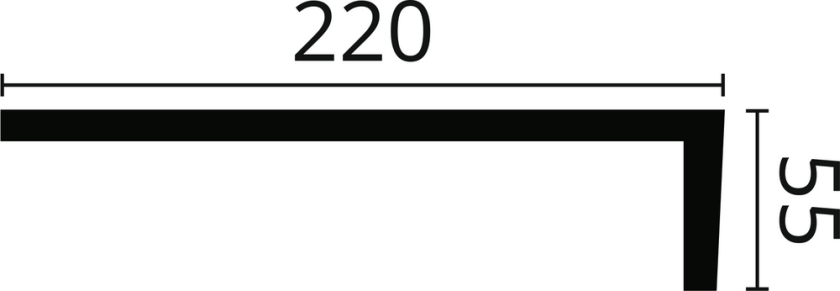 Bilde av 55x220x2400 Smygplate WS1 i polystyren Smygplaten bruker for å sikre vinkelrette og slagfaste hjørner rundt vinduer og dører som ikke skal listes. Gir enkel montering og godt resultat.