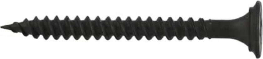 SKRUE GIPS/STÅL SORT 3,5X38 A300 gipsplateskrue gips/stål for innendørs bruk. 3,5x38. Finegjenget. PH2 spor. Innhold 300 stk