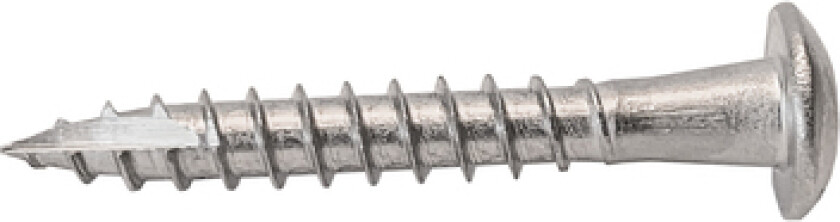 Rennekrokskrue rustfri 4,8X35 A150 Beregnet for montasje av takrennekrok mot underlag av tre.