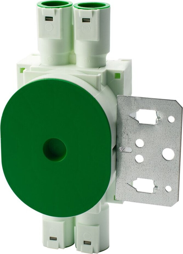 Bilde av Egant veggboks 1.5 stående 4-løp m/stenderfeste En vertikal veggboks 1,5 med stenderfeste og løse stusser. Fungerer med 16/20 mm K-rør.