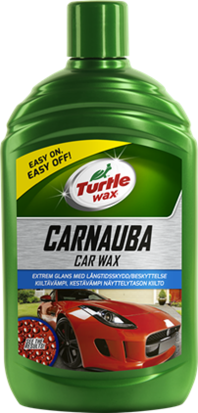 Turtle Wax Carnauba bilvoks Bilvoks som gir lakken en høy glans med langtidsbeskyttelse. Inneholder brasiliansk Carnaubavoks som er naturens voks med enestående holdbarhet og dyp glans.