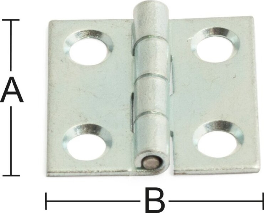 Bilde av Kanthengsel 1502-64 Kanthengsel av stål med messingbolt.