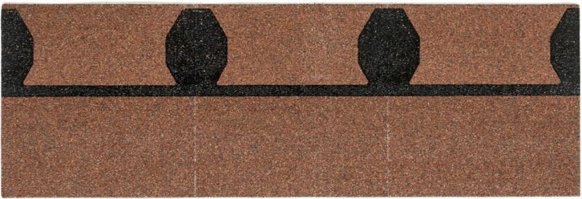 Bilde av Takfot/mønepl teglrød Takfot/Møneplate er en spesialdesignet takshingelplate som benyttes til start ved takfot og avslutning over møne.