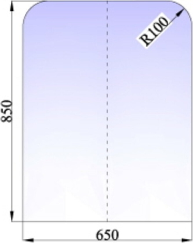Tolmer Gulvplate, stål Gulvplate 700x900 Halvrund - 1 mm, sort lakkert stål