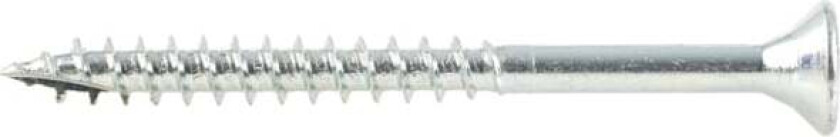 Treskrue T25 senk 5,0x50 à 200 stk. Elektrolytisk forsinket, herdet treskrue med forsenket hode og torx spor. Delgjenget og fiberkutt.