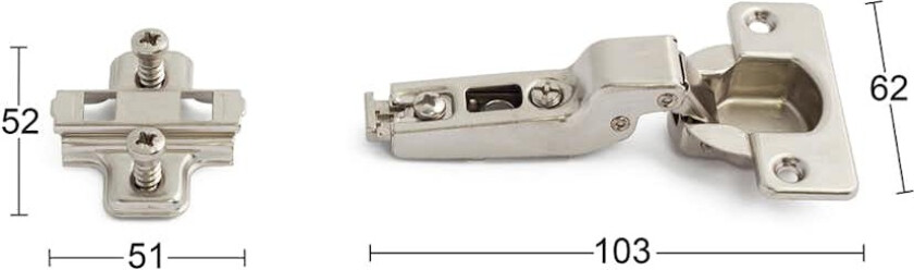 Bilde av Skaphengsel 560 130GR Selvlukkende skaphengsel av stål