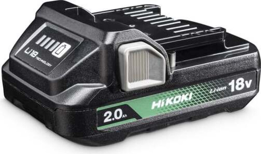 HiKOKI batteri 18V 2,0 Ah batteri med ladeindikator. Passer i alle Hitachi og 18V batterimaskiner