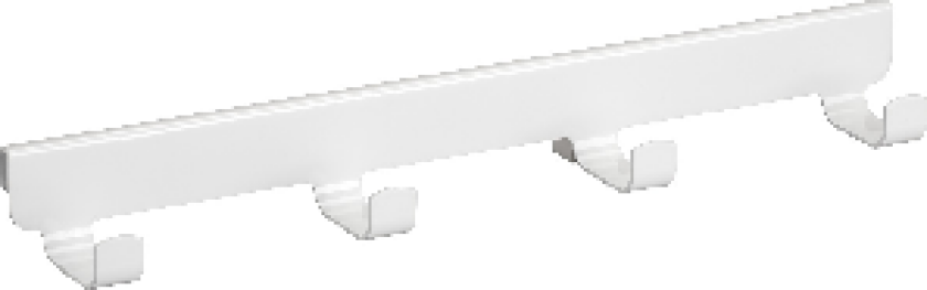 Elfa 4 krokrekke Krokrekke med 4 kroker, monteres på knekt 320 mm.
