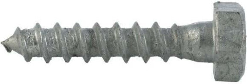 Bilde av Treskrue 6KT VF 12x100 à 1 stk. Varmforsinket fransk treskrue med sekskanthode.