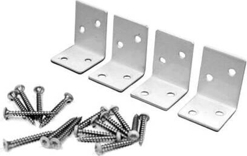 Bilde av Palmako festebeslag 4 stk galvanisert Vinkelbeslag for montering av levegger, gjerder og rekkverk. Galavnisert.