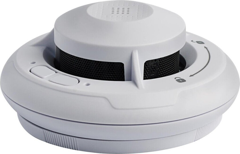 Bilde av No-Flame Wi-Fi røykvarsler Optisk røykvarsler. Røykvarsleren kan brukes separat, eller med Wi-Fi Smart Home systemet: Gateway sentral med app-styring.