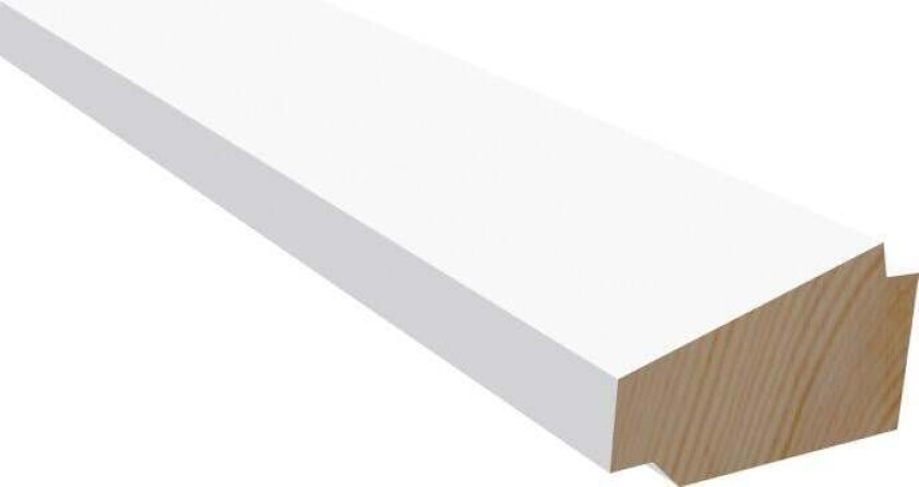 28x34x4400 Taklist Taklist i malt furu som skjuler overgangen mellom tak og vegg.