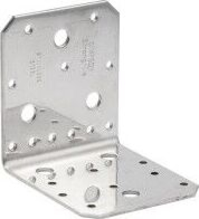 Bilde av Vinkeljern A4 88x88x65x2,5 mm syrefast Syrefaste AB-S vinkelbeslag brukes til skjøter i bærende trekonstruksjoner.