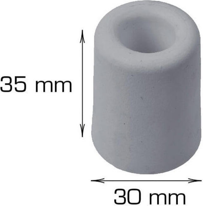 Bilde av Dørstopper gummi 35mm Dørstopper. Mål: H: 35 mm. Materiale: Gummi.
