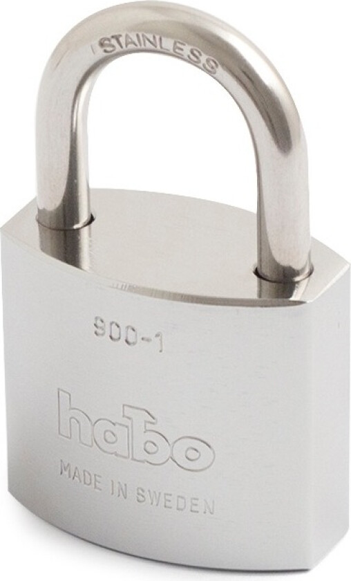 Habo 900-1 hengelås Klassifisert hengelås av massiv messing. Dobbelboltet bøyle Ø5 mm. Leveres med 2 stk. nøkler.